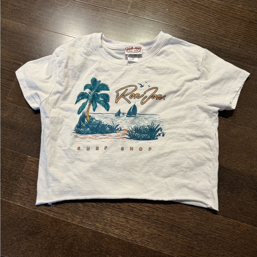 Ron Jon White Crop Top